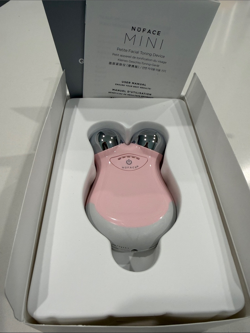 NuFace MINI Facial Sculpting Device - Pink and Silver